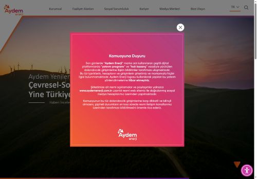 Etik Bildirim Hattı Online Başvuru | Aydem Enerji