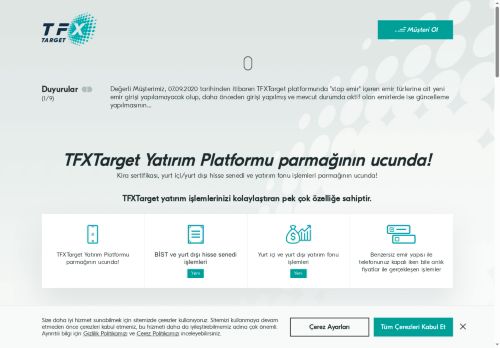 Yurt İçi ve Yurt Dışı Yatırım Fonu, Hisse Al Sat - TFX Target