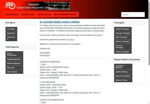 Eskişehir Yeminli Mali Müşavirler Odası - Ana Sayfa