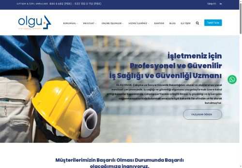 Anasayfa - Olgu Ortak Sağlık Güvenlik Birimi Hizmetleri