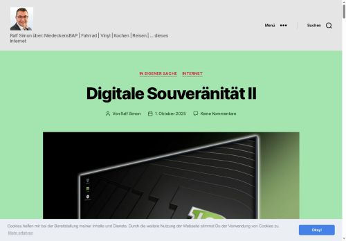 Was mich bewegt und interessiert … – Ralf Simon über: NiedeckensBAP | Fahrrad | Vinyl | Kochen | Reisen | … dieses Internet