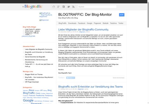 BLOGTRAFFIC: Der Blog-Monitor | Das BlogTraffic-Info Blog