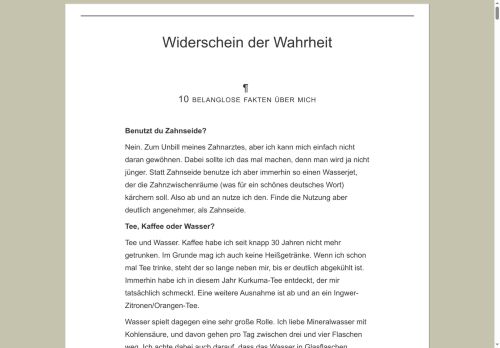 Widerschein der Wahrheit