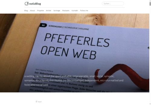 Blogtastisch: 2. Blogs und das Fediverse – notizBlog