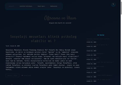 Öğrenme ve İlham – Bilgiyle dolu keyifli bir yolculuk!