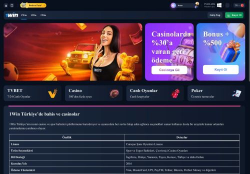 1Win Türkiye Giriş | 1Win Casino ve Spor Bahisleri - Resmi Sitesi