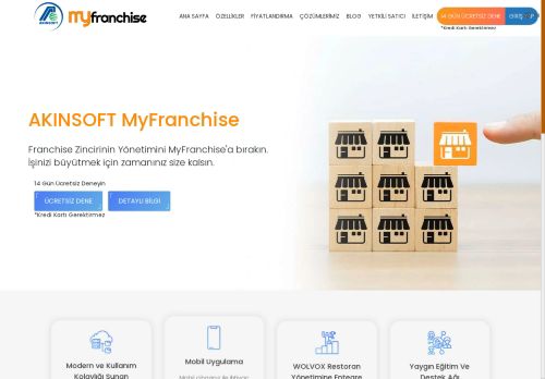 Franchise Yönetim Sistemi - Bulut Tabanlı, Modern Arayüz