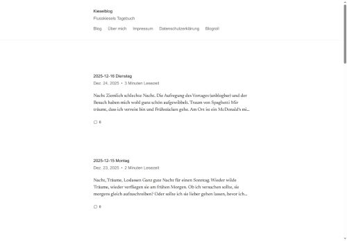 Kieselblog – Flusskiesels Tagebuch