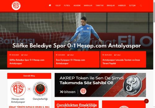 Antalyaspor Resmi İnternet Sitesi