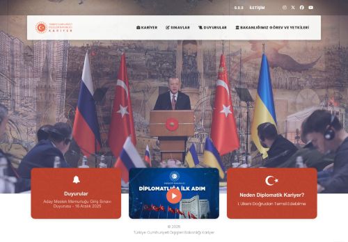T.C. Dışişleri Bakanlığı Kariyer Web sitesi