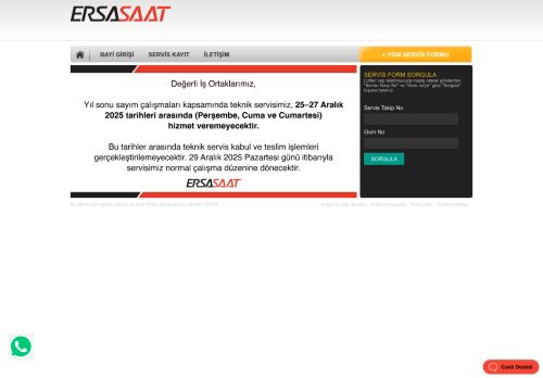 Ersa Teknik Servis Otomasyon Sistemi