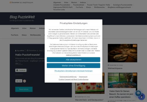 Blog PuzzleWelt – Ein Blog für alle Puzzlefreunde