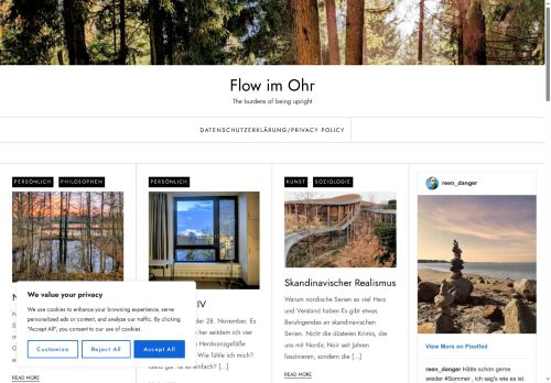 Flow im Ohr – The burdens of being upright