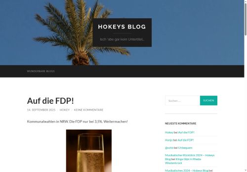 Hokeys Blog – Isch 'abe gar kein Untertitel…