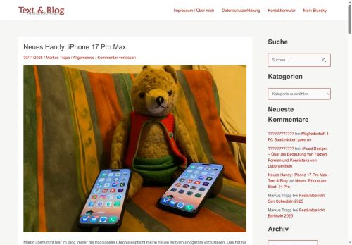 Text & Blog – Das Weblog von Markus Trapp – online seit 2004