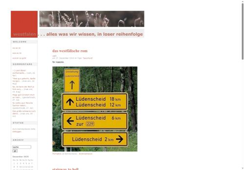 westfalen . . . alles was wir wissen, in loser reihenfolge