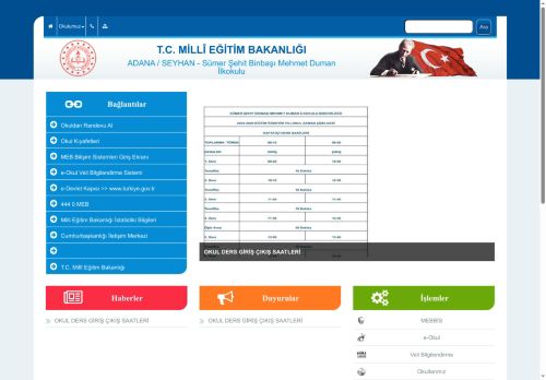 ADANA / SEYHAN - Sümer Şehit Binbaşı Mehmet Duman İlkokulu