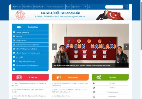 ADANA / SEYHAN - Şehit Fettah Çevikoğlu Ortaokulu