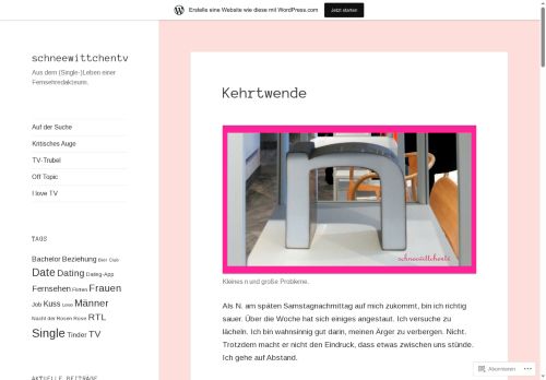 schneewittchentv – Aus dem (Single-)Leben einer Fernsehredakteurin.