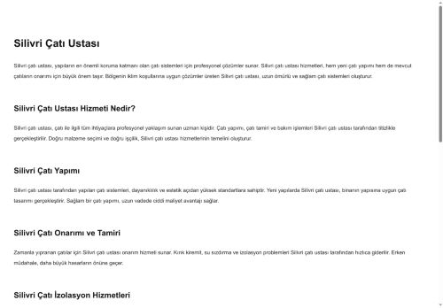 Silivri Çatı Ustası | Profesyonel Çatı Yapımı ve Onarımı