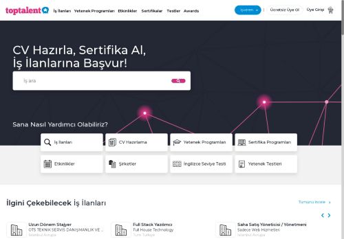 En İyi Yeteneklerin Kariyer Platformu - Toptalent.co İş İlanları