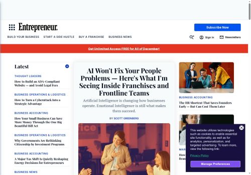 Homepage | Entrepreneur