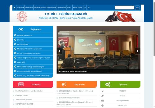 ADANA / SEYHAN - Şehit Eren Yücel Anadolu Lisesi