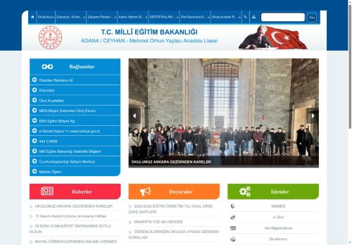 ADANA / CEYHAN - Mehmet Orhun Yaylacı Anadolu Lisesi