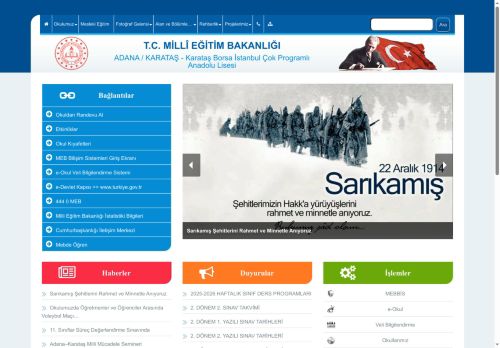 ADANA / KARATAŞ - Karataş Borsa İstanbul Çok Programlı Anadolu Lisesi