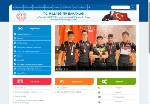 ADANA / YÜREĞİR - Medine Müdafii Fahreddin Paşa Anadolu İmam Hatip Lisesi