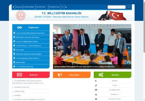 ADANA / KOZAN - Pekmezci Şehit Bircan İlhanlı İlkokulu