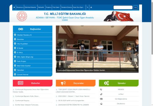 ADANA / SEYHAN - TOKİ Şehit Ozan Onur İlgen Anadolu Lisesi