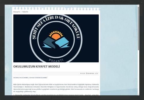 ADANA / POZANTI - Şehit Sefa İzbudak Ortaokulu