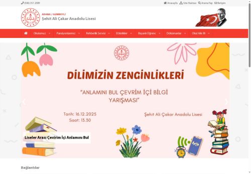 ADANA / SAİMBEYLİ - Şehit Ali Çakar Anadolu Lisesi