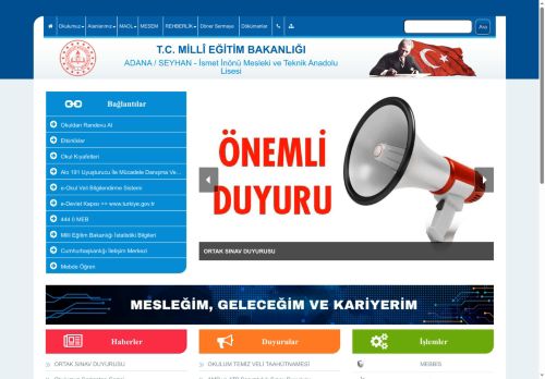 ADANA / SEYHAN - İsmet İnönü Mesleki ve Teknik Anadolu Lisesi