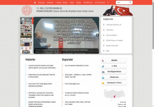 ADANA / SARIÇAM - Fatıma Zehra Kız Anadolu İmam Hatip Lisesi