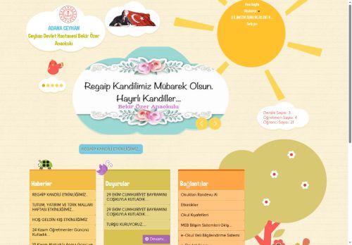 ADANA / CEYHAN - Ceyhan Devlet Hastanesi Bekir Ã–zer Anaokulu