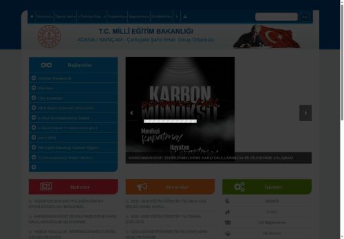 ADANA / SARIÇAM - Çarkıpare Şehit Ertan Tokuş Ortaokulu