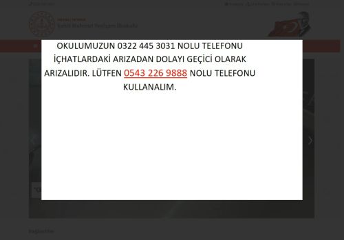 ADANA / SEYHAN - Şehit Mahmut YeŞilçam İlkokulu