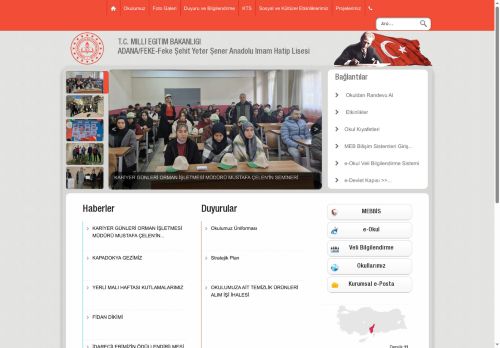 ADANA / FEKE - Feke Şehit Yeter Şener Anadolu İmam Hatip Lisesi