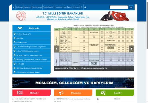 ADANA / YÜREĞİR - Karşıyaka Orhan Çobanoğlu Kız Mesleki ve Teknik Anadolu Lisesi