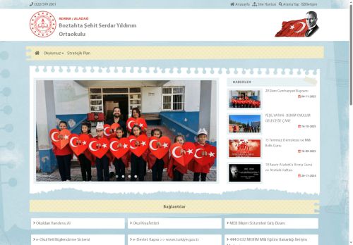 ADANA / ALADAĞ - Boztahta Şehit Serdar Yıldırım Ortaokulu