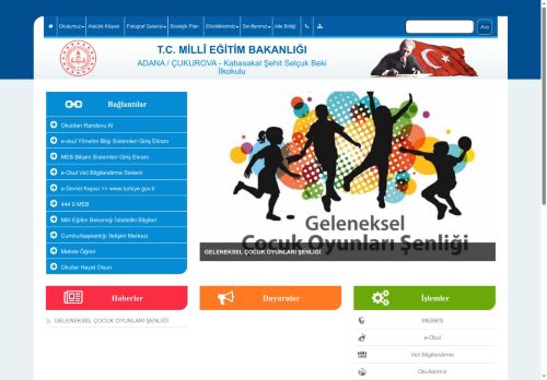 ADANA / ÇUKUROVA - Kabasakal Şehit Selçuk Beki İlkokulu