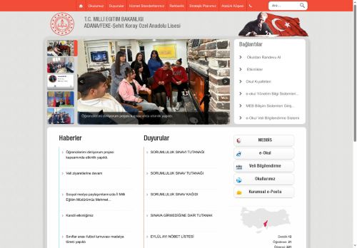 ADANA / FEKE - Şehit Koray Özel Anadolu Lisesi