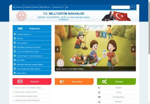 ADANA / ÇUKUROVA - Şoför ve Otomobilciler Odası Anaokulu