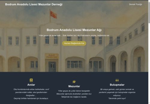 Bodrum Anadolu Lisesi Mezunlar Derneği – Bodrum Anadolu Lisesi mezunları bir araya geliyor.