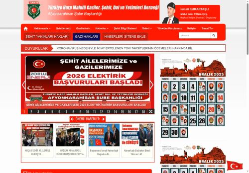 Afyon Şehit Gazi | Bağış Toplayan Değil Bağış Kabul Eden Bir Derneğiz.