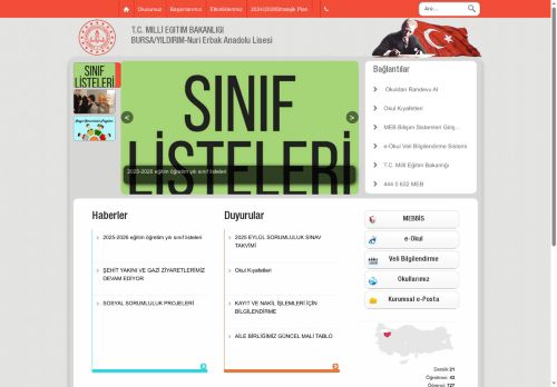 BURSA / YILDIRIM - Nuri Erbak Anadolu Lisesi