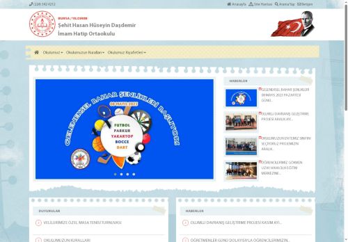 BURSA / YILDIRIM - Şehit Hasan Hüseyin Daşdemir İmam Hatip Ortaokulu