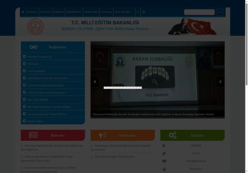 BURSA / YILDIRIM - Şehit Polis Bülent Aslan İlkokulu